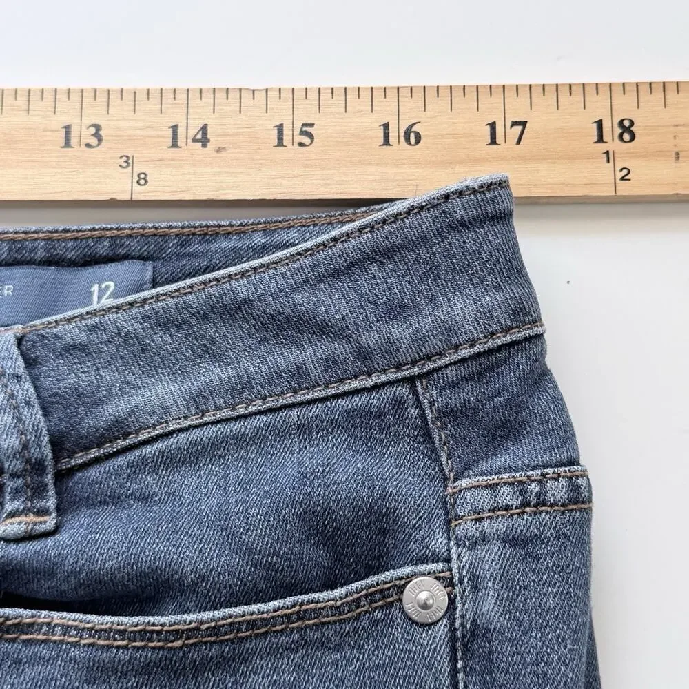 J. Jill Denim Jeans Size 12 Weekender Straight Leg Medium Wash Capsule Stretch